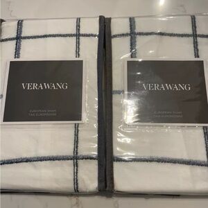 Vera Wang White and Blue European Sham